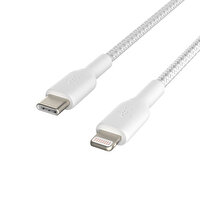 Belkin CAA004BT2MWH 2 M BC Beyaz Örgülü Lightning to USB-C Şarj Kablosu