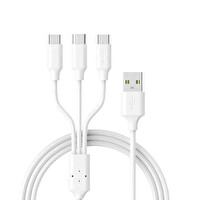 Winex CA107 GFZ 3.4 A 3'ü 1 Arada Micro Lightning Type-C Çıkışlı Beyaz Data Ve Şarj Kablosu