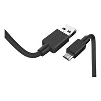 Tecno TCD-M11 2023 USB-A To Micro 2A 1 M Siyah Data ve Şarj Kablosu
