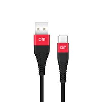 DM SL003 USB To Type-C 3A 1.2 Metre Siyah Hızlı Şarj ve Data Kablosu