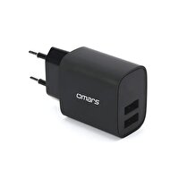 Omars OMWC004 2.1A Çift USB Çıkışlı Akım Korumalı Şarj Cihazı