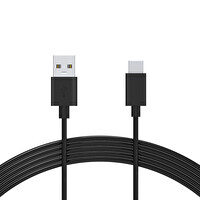 Omars OMTCA100BK USB Type-C 3A 1 M Siyah Şarj Ve Data Kablosu