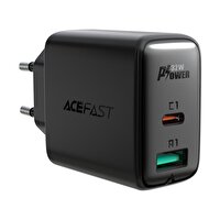 Acefast A5 32 W PD 3.0 Type-C USB Çift Portlu Siyah Hızlı Şarj Aleti