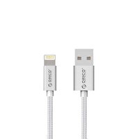 Orico USB to Lightning iPhone 2.4A Örgülü 1 M Gümüş Data ve Şarj Kablosu