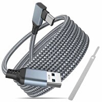 Cosmostech Meta Quest 2 1/2/3/Pro/Cico Uyumlu 3.2 Type-C-USB 5 M Sanal Gerçeklik Gözlüğü İçin Link Kablosu