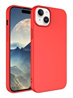 Eiroo Lansman Iphone 15 Plus Kırmızı Silikon Kılıf