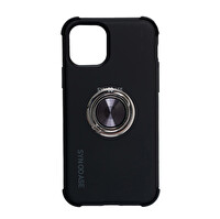 SyncCase iPhone 12 ve 12 Pro İle Uyumlu Darbeye Dayanıklı Siyah Telefon Kılıfı