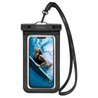 Spigen Aqua Shield Waterproof Universal Tüm Cihazlarla Uyumlu IPX8 Sertifikalı Su Geçirmez Siyah Kılıf