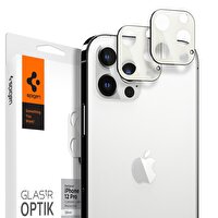 Spigen iPhone 12 Pro Glas.tr Optik Silver Kamera Lens Cam Ekran Koruyucu 2 Adet