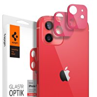 Spigen iPhone 12 Glas.tr Optik Red 2 Adet Kamera Lens Cam Ekran Koruyucu