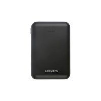 Omars 10000 mAh PD 20W Çift Çıkışlı Type-C - USB-A Siyah Mini Powerbank