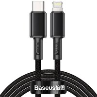 Baseus PD 20 W iPhone 12/11/XS/XR Uyumlu USB-C To Lightning Siyah Şarj Kablosu