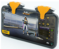 Jopus Pubg Tetik Aparatı Mobil Oyun Mekanik Metal Sarı Ateş Tuşu