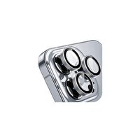 Sunix Iphone 14 / 14 Plus İle Uyumlu Darbeye Dayanıklı Safir Kamera Lens Koruyucu Silver