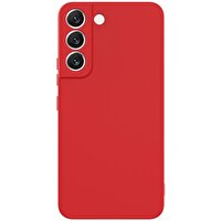 Gpack Samsung Galaxy S23 Plus Kılıf Kamera Korumalı Alp Mat Silikon Kırmızı