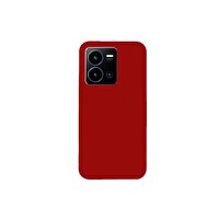 Gpack Vivo Y22S Kılıf Korumalı Premier Mat Silikon Kırmızı