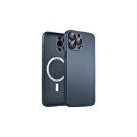 Gpack Apple iPhone 14 Pro Max Kılıf Wireless Tacsafe Mrdm Lens Korumalı Mat Sert Kapak Siyah