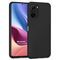 Microsonic Matte Silicone Xiaomi Mi 11i Kılıf Siyah