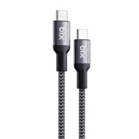 Bix Type-C to Type-C 240W 480 Mbps USB-IF Sertifikalı Metal Başlıklı Örgülü 1.8 M Şarj ve Data Kablosu