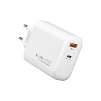 S-Link SL-EC68 45W GAN PD 30W QC 18W Type Type USB-C - USB A Hızlı Beyaz Ev Notebook Şarj Adaptör