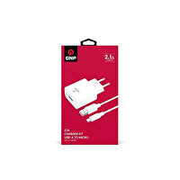 Gnp 2.1 A USB-A TO Micro Beyaz Şarj Aleti
