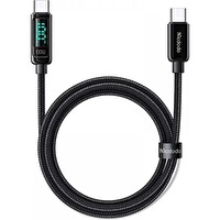 Mcdodo CA-8820 Dijital 100W Type-C to Type-C Data Şarj Kablo 1.2 M Siyah