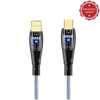 ScHitec 6A 20W Type-C to Lightning 1 Metre Hızlı Data ve Şarj Kablosu Mavi YK255M