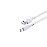 Dvip L14 6A 110W Fast Charging Usb-A to Type-C Data ve Hızlı Şarj Kablosu 1 M Beyaz