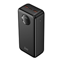 Juo JLP230-B 30.000 mAh 22.5W Dijital Led Ekranlı Taşınabilir Hızlı Şarj Cihazı Powerbank Siyah