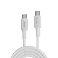 Juo JCBS61-W 60 W USB Type-C to Type-C Silikon Hızlı Şarj ve Data Kablosu Beyaz 1 M