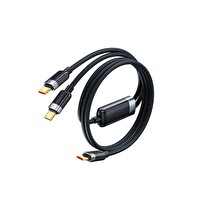Mcdodo CA-6780 2in1 100 W TypeC- TypeC Şarj Kablo 1.5 M Siyah