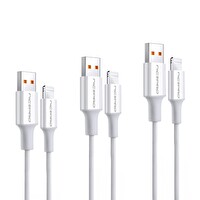 NPO UTL12 60W TPE USB to Lightning 1.2 M Hızlı Şarj ve Data Kablosu Beyaz 3 Adet