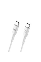 Linktech K604 Safe Type-C To Type-C 60 W 1 MT Beyaz Hızlı Şarj Kablosu