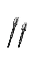 Linktech K597 Type-C to Type-C 60 W 3 M Örgü Metal Başlı Şarj Kablosu
