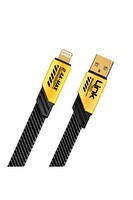 Linktech K471 Mecha Style USB-Lightning 12W 2.4A 1.2 m Şarj Kablosu Sarı