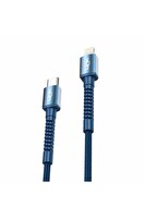 Linktech K599 1 m Type‑C/Lightning PD 27 W 3 A Data ve Şarj Kablosu - Mavi