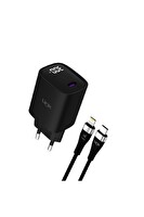 Linktech G848 Premium 30W QC4.0 GaN Lightning Kablolu Şarj Aleti Seti