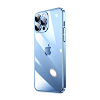 Zore Apple iPhone 14 Pro Kılıf Sert PC Renkli Çerçeveli Zore Riksos Kapak Mavi