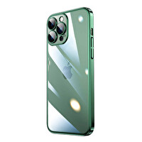 Zore Apple iPhone 14 Pro Kılıf Sert PC Renkli Çerçeveli Zore Riksos Kapak Yeşil