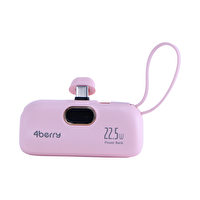 4Berry DX269B 5.000 mAh 22.5 W Type-C Pembe Hızlı Şarj Powerbank