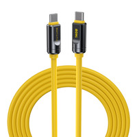 Aohi The Future Adonis Type-C to Type-C 1 M PD 3.1 120 Gbps 240W 8K Süper Hızlı Sarı Şarj Data Kablosu