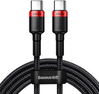Baseus Cafule  20 V 5A CATKLF-AL91 PD2.0 100W Type-C to Type-C 2 M Kırmızı - Siyah Flash Şarj