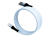 4Berry KS-AC01 USB-C-USB-A Manyetik 1 M Beyaz Süper Hızlı Şarj Kablosu