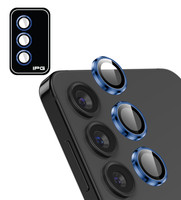 IPG ProLENSSamsung Galaxy S25 /S24 Plus Kamera Lens Koruyucu Alüminyum CD Çerçeveli Kırılmaz Cam Mavi