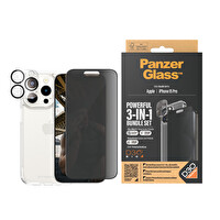 Panzerglass iPhone 15 Pro Gizli Hayalet 3'lü Çerçeve Aparatlı Telefon Koruma Set