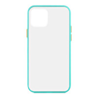 PDAteknoloji İphone 12 Pro Max 6.7" Lent Silikon Mavi Telefon Kılıfı
