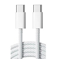 ScHitec 240 W Beyaz TC35 Type-C To Type-C Hızlı Şarj Özellikli Data - Şarj Kablosu 3 M