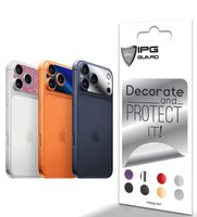 IPG iPhone 17 Pro  Arka Kamera Vinly Koruyucu Set - 4 Renk Çizilmeye Dayanıklı Kamera Koruyucu ve Dekoratif Sticker