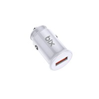 Bix BX1A18W 18W QC 3.0 USB-A iPhone Android Uyumlu Mini Araç İçi Şarj Aleti Beyaz