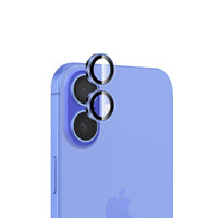 Bix iPhone 16 - 16 Plus Lens Koruyucu Kamera Lensi 9H Gerçek Cam Crystal AR+AF Ultramarin